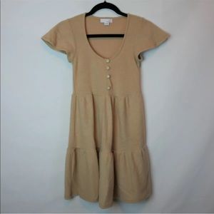 Nordstrom Ten Sixty Sherman Tan Soft Mini Baby Doll Dress Size XSmall